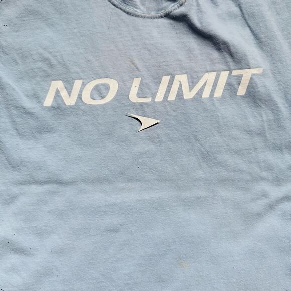 No Limit Lacrosse MLL School of Lax Cotton Y2K Blue Tee Shirt Sz Medium - Picture 3 of 7
